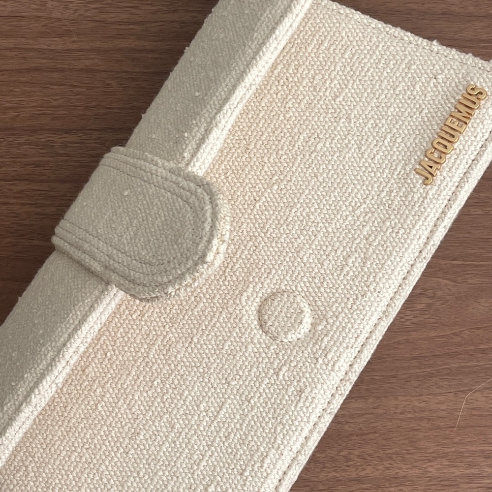 Jacquemus Woven Le Bambino Long Flap Bag- ivory - Picture 6 of 15
